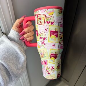 Hydrojug Cherry & Lemonade “Farmers Market” Patterned Traveler 40oz